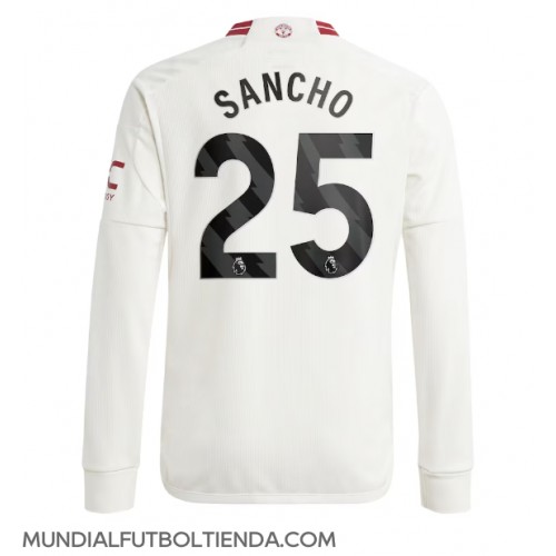 Camiseta Manchester United Jadon Sancho #25 Tercera Equipación Replica 2023-24 mangas largas